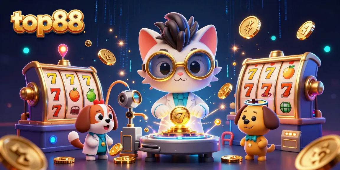 Engage with top88's thrilling casino world featuring vibrant slot games and energetic characters.