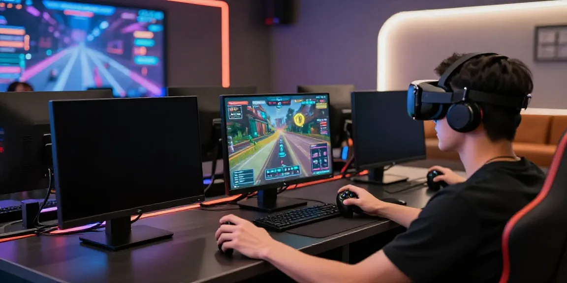 Innovative gaming setup showcasing erigo4d features in a vibrant digital environment.