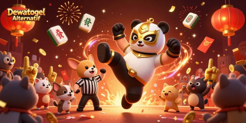 Experience thrilling gameplay with Dewatogel Alternatif featuring lively characters and vibrant casino elements.