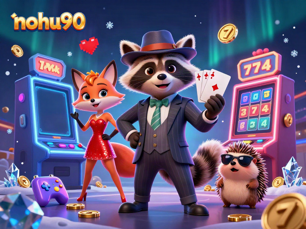 Engage with the lively casino atmosphere at nohu90, featuring cheerful characters and vibrant game elements.