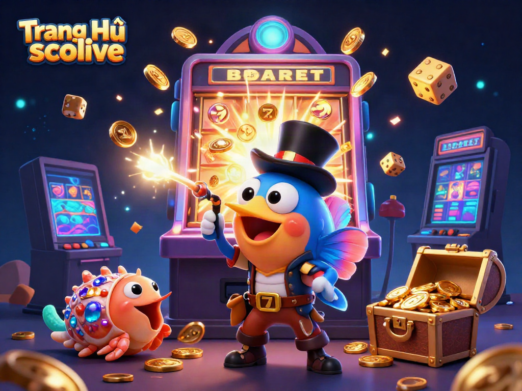 Experience winning thrills on Trang Chủ socolive with vibrant golden coins and festive casino elements.