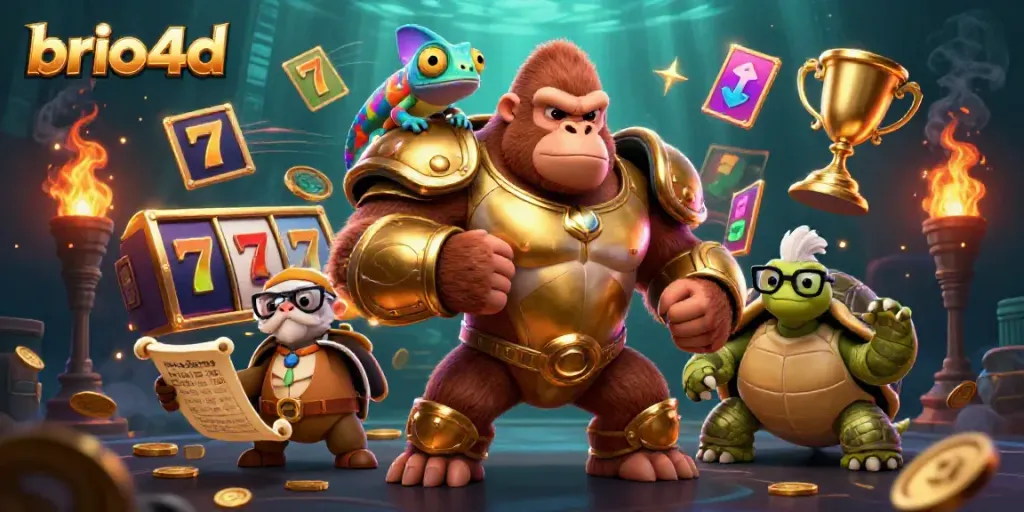 Engage with brio4d's vibrant slot gaming action featuring animated characters and dynamic elements.