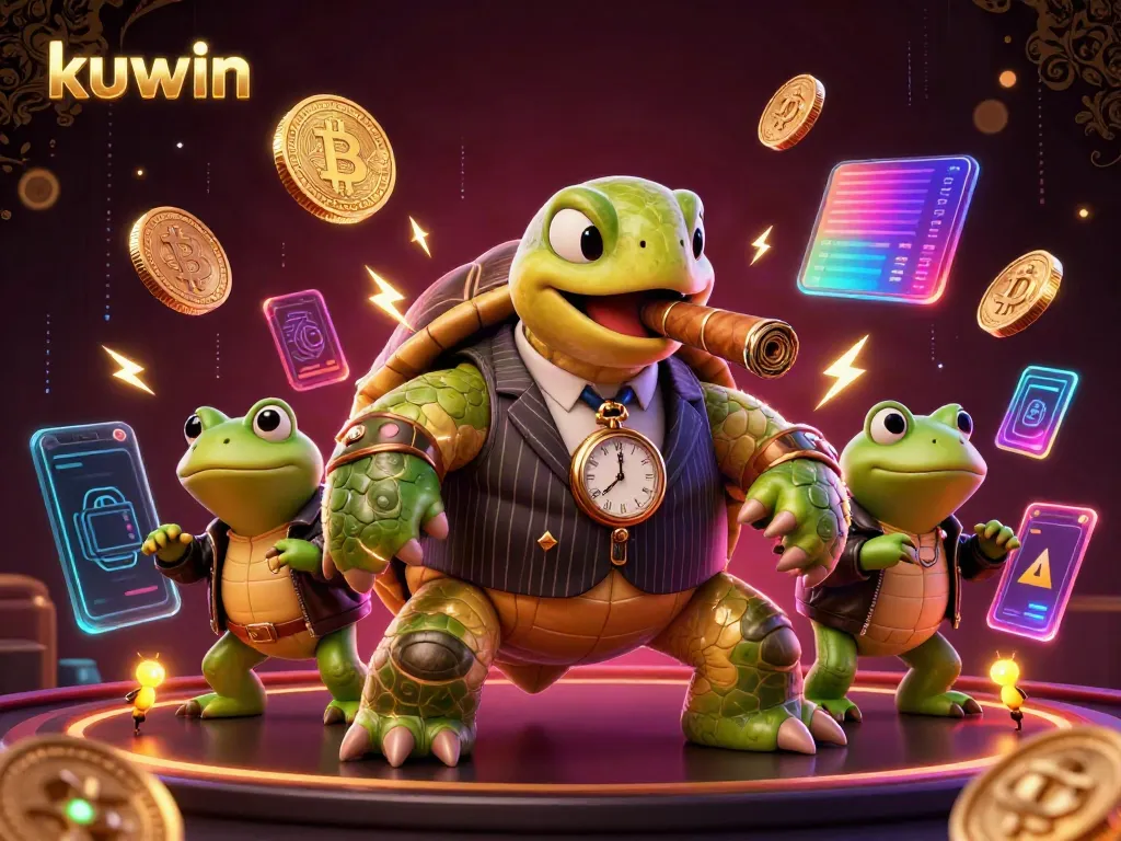 Play and win at kuwin with exciting games in a vibrant casino scene featuring unique characters.