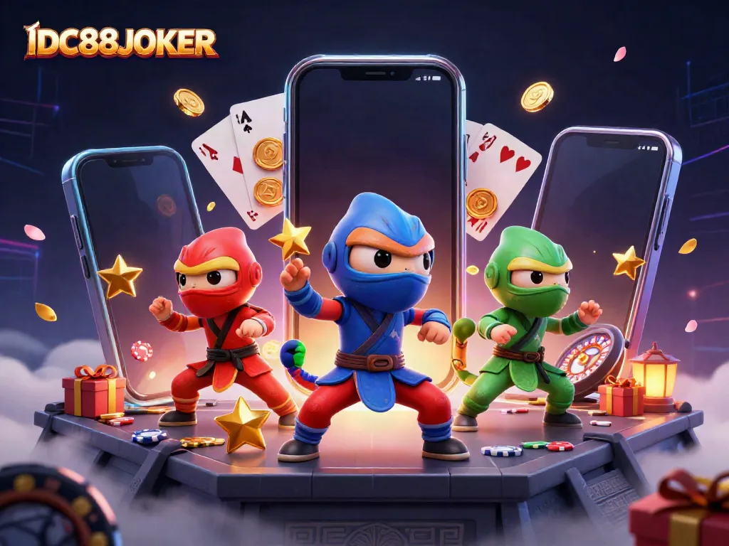 Experience the excitement of IDC88JOKER with colorful characters showcasing dynamic gaming elements.