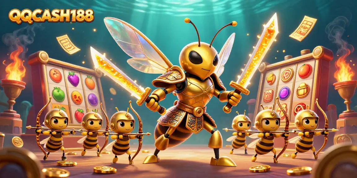 Experience the dynamic world of QQCASH188 with vibrant slot games and energetic animations.