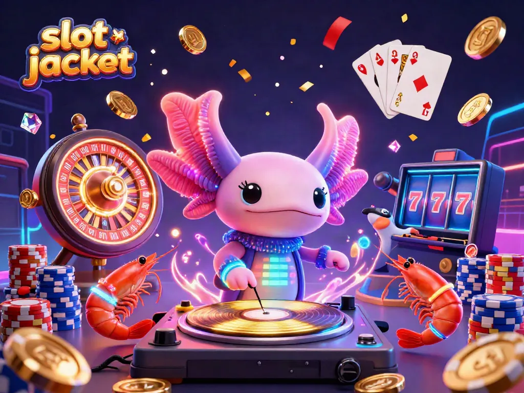 Engaging scene illustrating 'slot jackpot' with colorful neon characters in a dynamic casino environment.