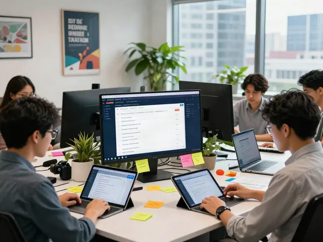 Creative digital workspace for 사이트모음 with team collaboration and trending links.