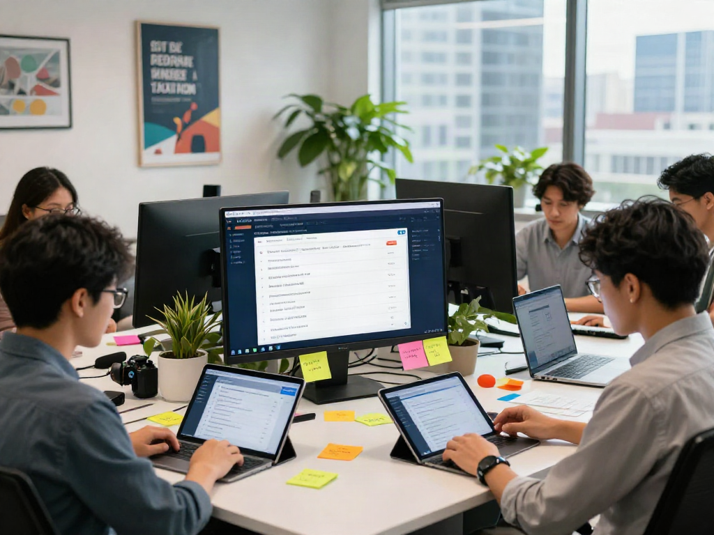 Creative digital workspace for 사이트모음 with team collaboration and trending links.