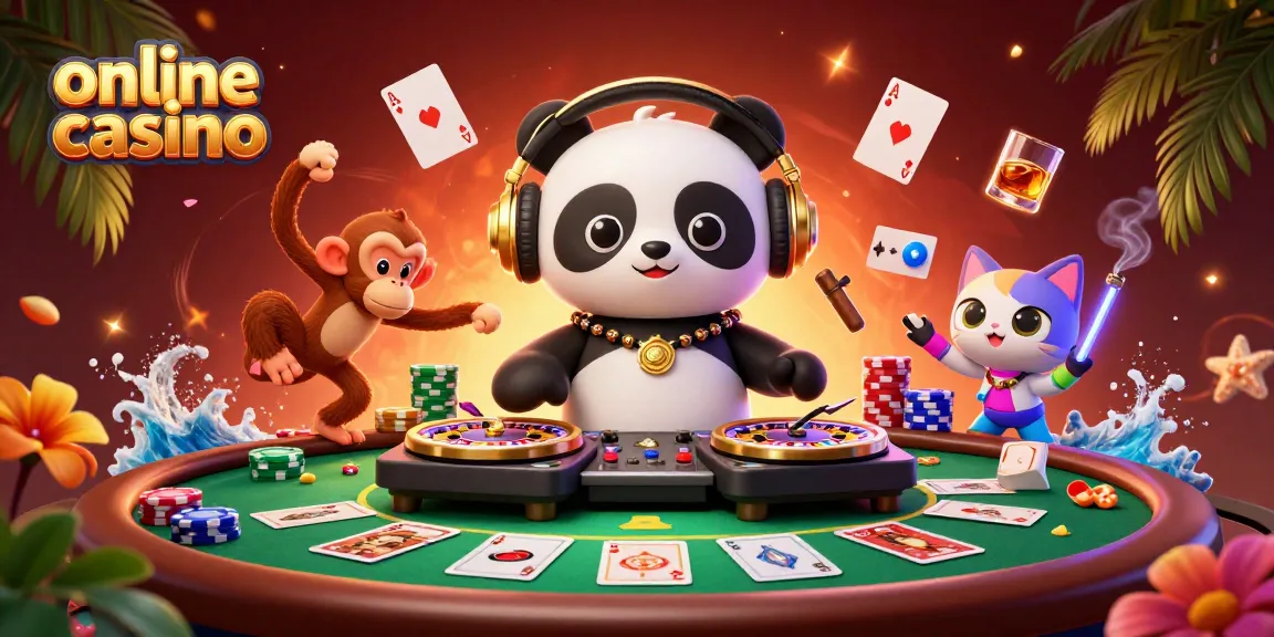 Experience the vibrant energy of an online casino featuring cartoon characters and colorful game elements.