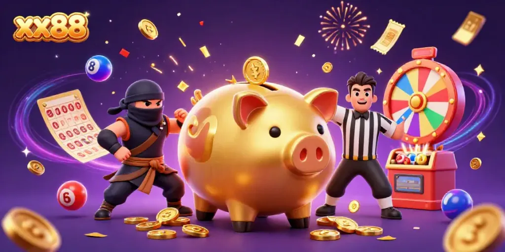 Experience excitement with xx88's animated casino characters and dynamic gaming elements.