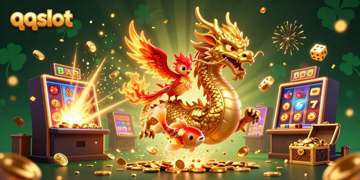 Experience the thrill of qqslot with dazzling dragons, coins, and bursting jackpots in vibrant 3D.