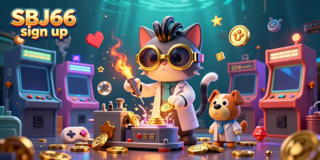 Unlock your gaming experience with SBJ66 sign up featuring dynamic casino visuals and engaging characters.