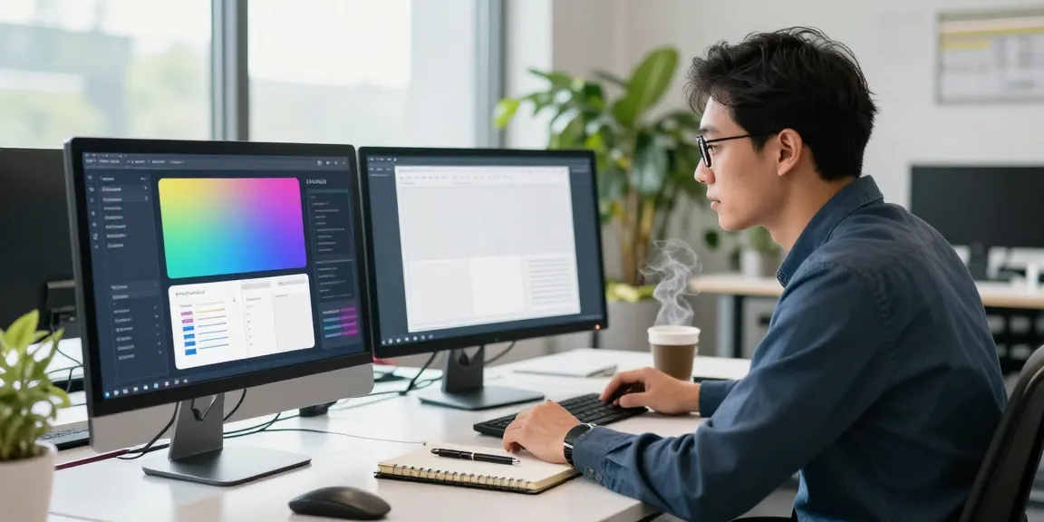 SEO consultant focusing on local business link building with reports and graphs in a modern office.