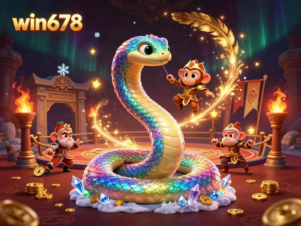 Experience thrilling wins at win678 with a vibrant arena featuring dynamic gaming elements and magical characters.