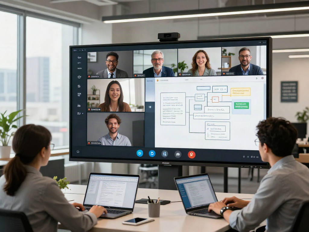 Deepfake protected Conferencing with professionals engaging in a virtual meeting